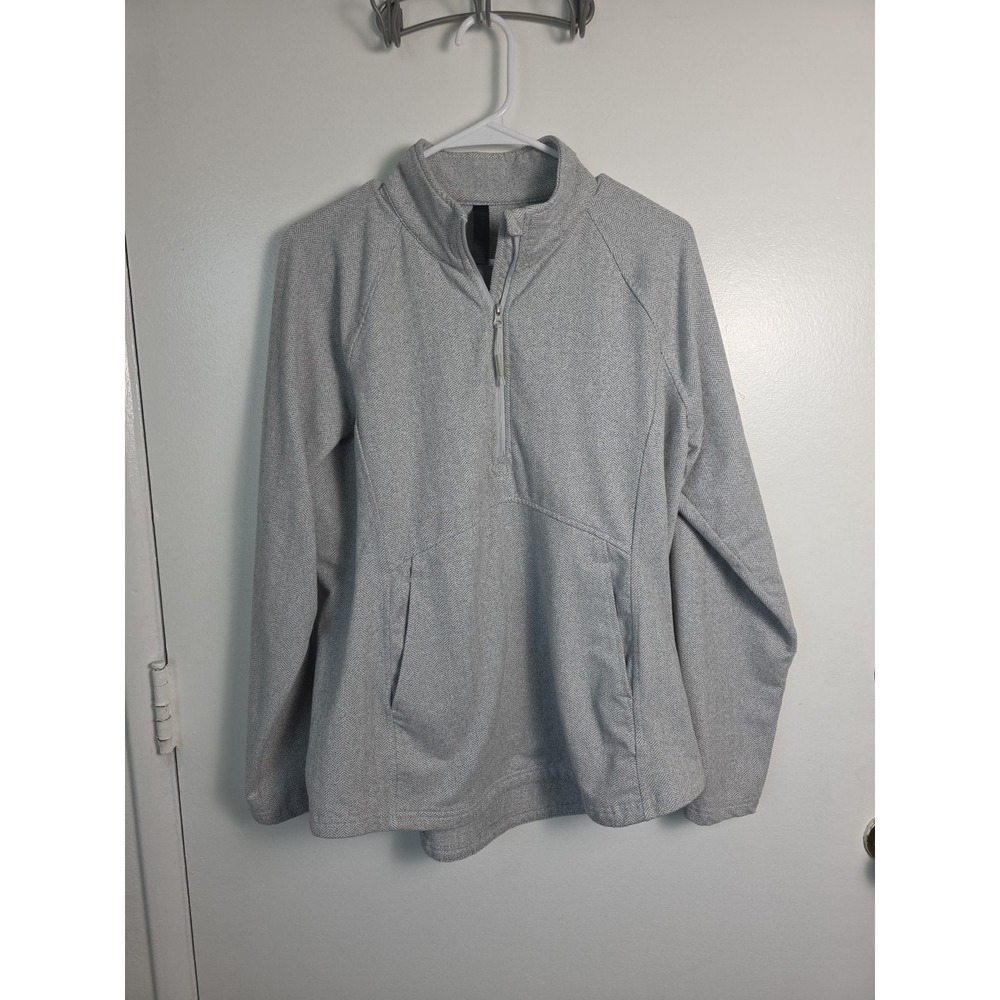 Kyodan Women's Light Gray Herringbone Outdoor‎  Half Zip Pullover Size XXL